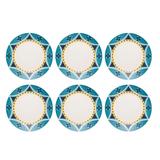 Conjunto De Pratos Rasos Oxford Actual Sintra 6 Peças 26cm Azul