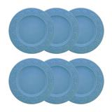 Conjunto De Pratos Rasos Oxford Mendi Cerâmica 6 Peças 26cm Capri