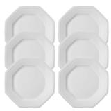 Conjunto de Pratos Schimidt Rasos de Porcelana Prisma 6 Peças - Schmidt