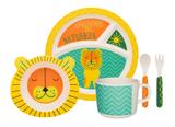 Conjunto De Refeição Infantil C/ 5 Peças - Leãozinho - Oxford