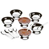 Conjunto de Sobremesa com Pé Inox 12 Peças - Megainox