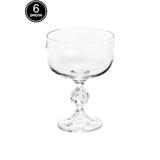 Conjunto de Taças 6pçs Bohemia para Sobremesa de Cristal Klaudie Sterna Incolor
