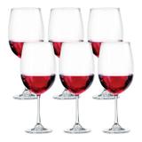 Conjunto de Taças Crystalite p/ Vinho 6 Peças 640ml Milvus - Bohemia