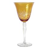 Conjunto de taças de vinho em vidro cristalino com lapidacao a - Btc decor
