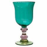 Conjunto de Taças de Vinho Turquesa 6 peças 18X9,5X8 - Decorafast
