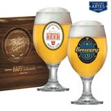 Conjunto de Taças para Cerveja Roma Happy Hour Decorado 400ml 2 Peças Ruvolo