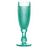 Conjunto de Tacas para Champagne Bico de Jaca 6 Pecas 185 ml Turquesa - Bon gourmet