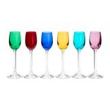 Conjunto de Taças para Licor Gastro 65ML 6PÇS Coloridas Bohemia 35049
