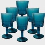 Conjunto de Taças Quadriculadas Azul 6 peças - Decorafast