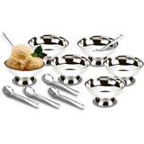 Conjunto de Taças Sobremesa 12 Peças com Pedestal Inox Zanella