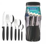 Conjunto de Talheres 36 Peças Ipanema Preto Tramontina 23399056