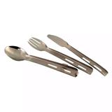 Conjunto de Talheres Coleman Aço Inox Leve Compacto Camping