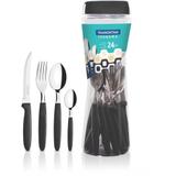Conjunto de Talheres Preto 24 Peças Ipanema Tramontina
