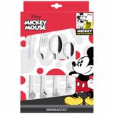 Conjunto de Talheres Simonaggio Disney Mickey 90 Anos - 24 Pçs - Edição Limitada - Branco