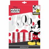 Conjunto de Talheres Simonaggio Disney Mickey 90 Anos - 24 Pçs - Edição Limitada - Vermelho