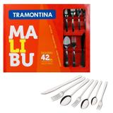 Conjunto De Talheres Tramontina Inox Malibu Jogo 42 Peças