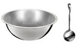 Conjunto De Tigela Bolw E Concha Em Inox Para Servir Feijão Art House ZF2420