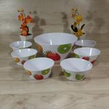 Conjunto de tigelas em melamina para salada de frutas (7 peças) - Art house