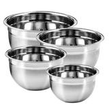 Conjunto de Tigelas Mixing Bowl Aço Inox 4 Peças KeHome
