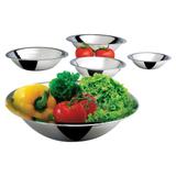 Conjunto De Tigelas Rasas C/ 5 Pçs Inox In0051 Euro Home