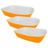 Conjunto de Travessas Bake 3 Peças Amarela - Oxford - Oxford sc