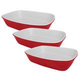 Conjunto de Travessas Bake 3 Peças Vermelha - Oxford - Oxford sc