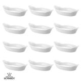 Conjunto de Travessas Oval com Alça nº 17 Schmidt Linha Calorama Branca 12 Unidades