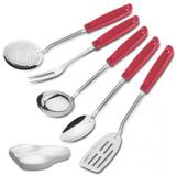 Conjunto de utensílios com 6 peças vermelho - Tramontina