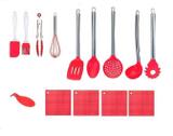 Conjunto De Utensílios De Cozinha Colheres De Silicone 14 Pç - Clink