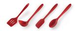 Conjunto de Utensílios de silicone - Vermelho - Mimo ltda