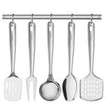 Conjunto de Utensílios em Aço Inox com 5 Peças e Suporte Extrata Tramontina