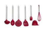 Conjunto de Utensílios para Cozinha Yangzi em Silicone Resistente e Aço Inox 7 Peças Cozinha Completa