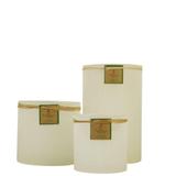 Conjunto de Vela Luminária Cilíndrica Marfim - Candella