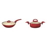 Conjunto de Wok 28cm e Caçarola 1,7L MadeiraMadeira 402880 Vermelho - Euro home