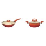 Conjunto de Wok 28cm e Caçarola 1,7L MadeiraMadeira 403113 Laranja - Euro home