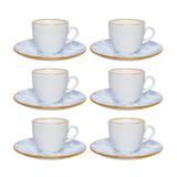 Conjunto de Xícaras 200 ml com Pires 12 Peças Coup Celeste - Oxford - Oxford sc