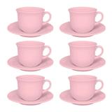 Conjunto de Xícaras 200 ml com Pires 12 Peças Milenial - Oxford - Oxford sc