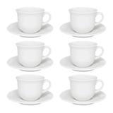 Conjunto de Xícaras 200 ml com Pires 12 Peças White - Oxford - Oxford sc