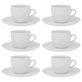 Conjunto de Xícaras 200 ml com Pires 12 Peças White - Oxford - Oxford sc