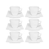 Conjunto de Xícaras 200ml com Pires 12 Peças White - Oxford - Oxford sc