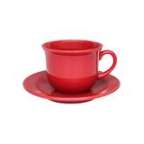 Conjunto de Xícaras Com Pires 6 Peças 200ml Floreal Red - Oxford