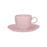 Conjunto de Xícaras Com Pires 6 Peças 220ml Ryo Pink Sand - Oxford