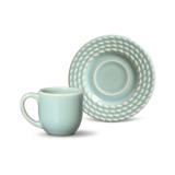 Conjunto de xícaras de cafe 6pcs olimpia verde porto brasil