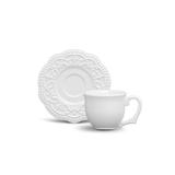 Conjunto de xícaras de cafe 6pcs passion branco porto brasil