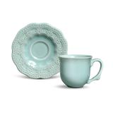 Conjunto de xícaras de cafe 6pcs peniche verde porto brasil