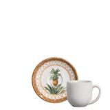 Conjunto de xicaras de cafe 6pcs pineapple natural porto brasil