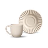 Conjunto de xícaras de cafe 6pcs plisse cru porto brasil