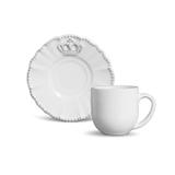Conjunto de xícaras de cafe 6pcs windsor branco porto brasil