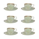 Conjunto de Xícaras de Cafezinho 75 ml com Pires 12 peças Ryo Bambu - Oxford - Oxford sc