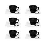 Conjunto de Xícaras de Cafezinho 75 ml com Pires 12 Peças Tattoo - Oxford - Oxford sc